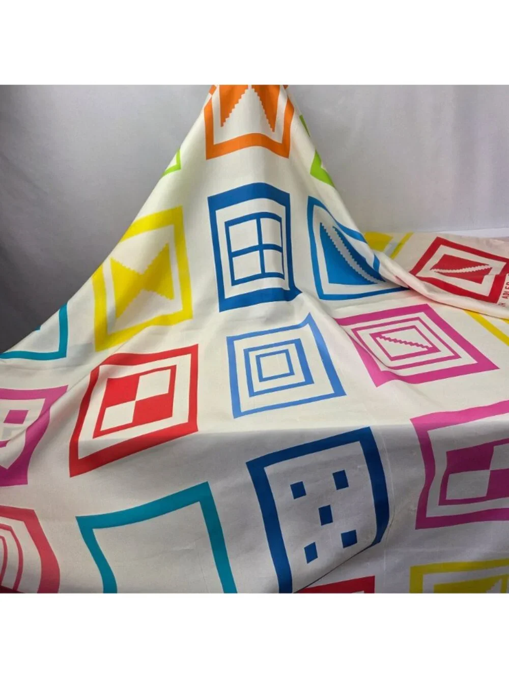 Ruth Adler Schnee Designs Geometric Print Silk Scarf